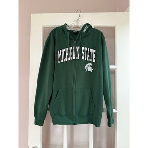 Colosseum Men’s Green Michigan State Spartans Arch & Logo 3.0 Full-Zip Hoodie